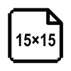 Format 15 cm x 15 cm