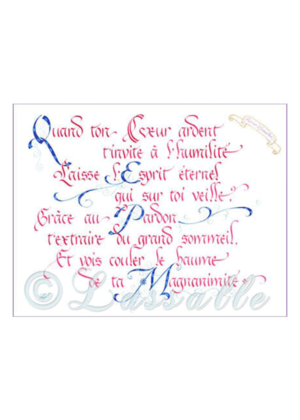 Calligraphie Cœur Ardent