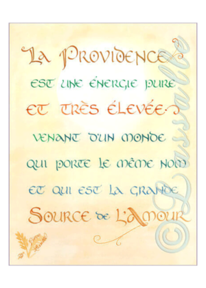 Calligraphie La Providence