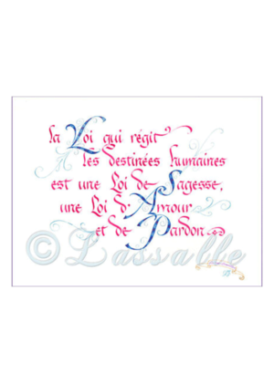 Calligraphie Loi des Destinées